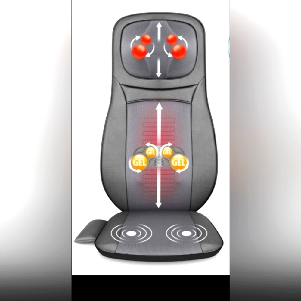 Snailax Shiatsu Full Back Massager with Heat, Chair Massager for Neck and Back